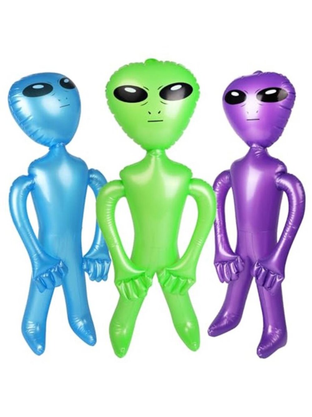 KIMOBER 3PCS Inflatable Alien,Colorful 35 Inch PVC Blow Up Martian Aliens Prop